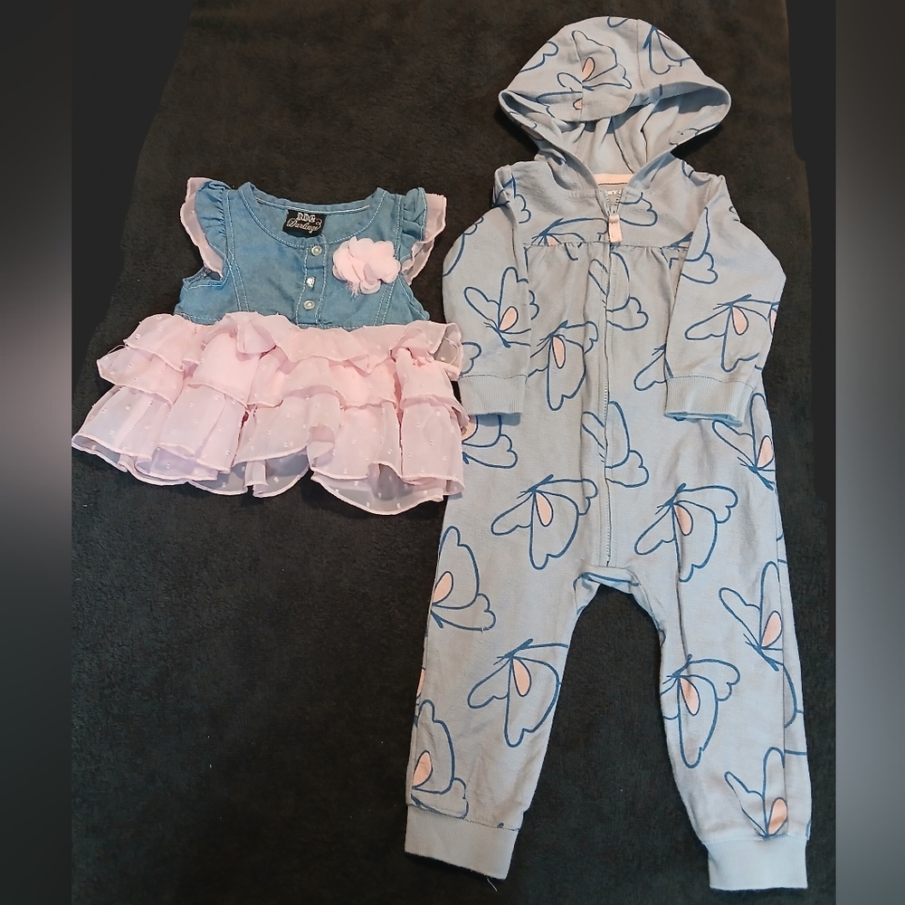 Blue and Pink Baby Outfit Set